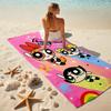 1Pc Powerpuff Girls Adventure Beach Towel Microfiber Beach Towel Thin Absorbent For Beach Swimming Yoga Bath Sports 0917297