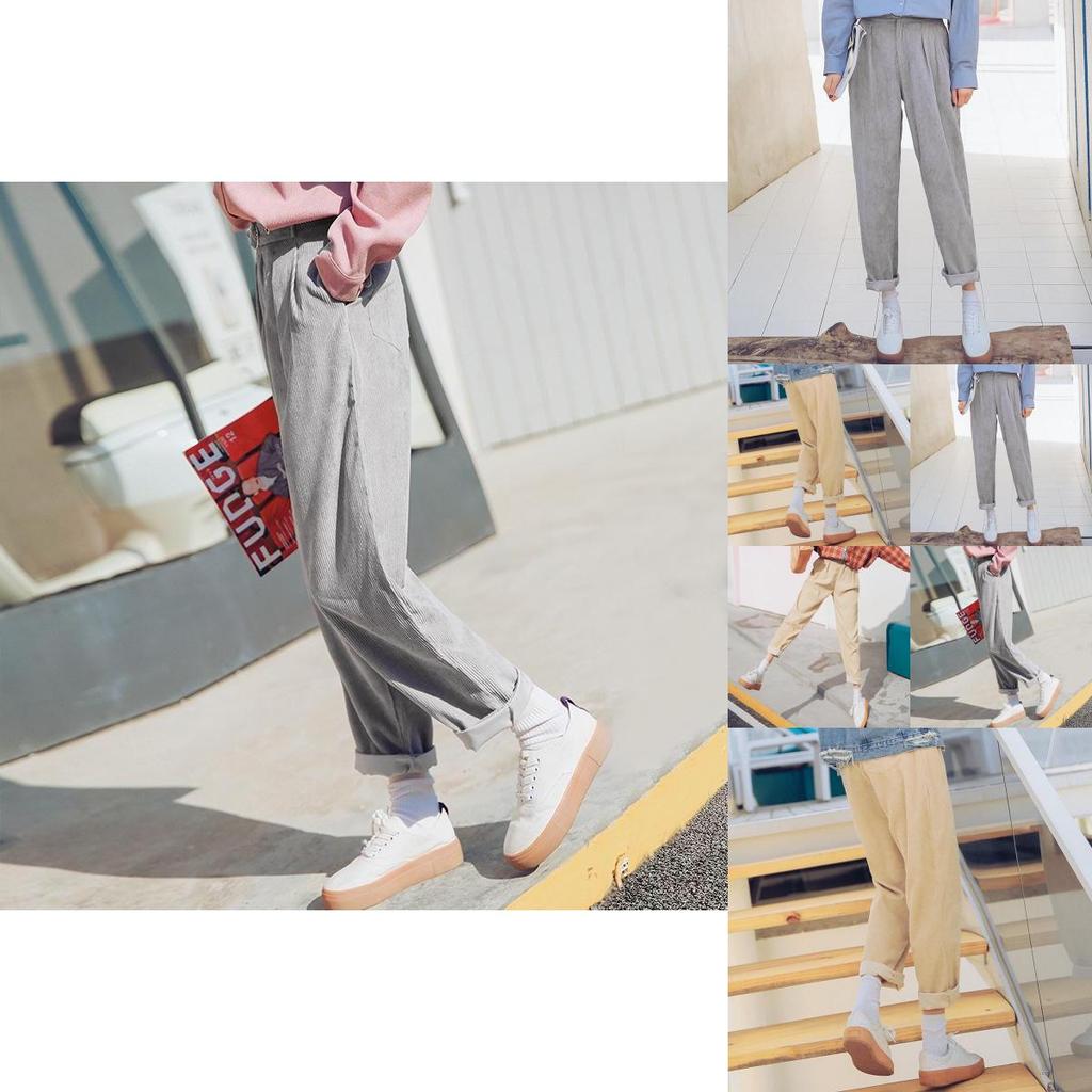 Cotton Blend Womens Pants With Slim Fit And High Waist For Casual Wear