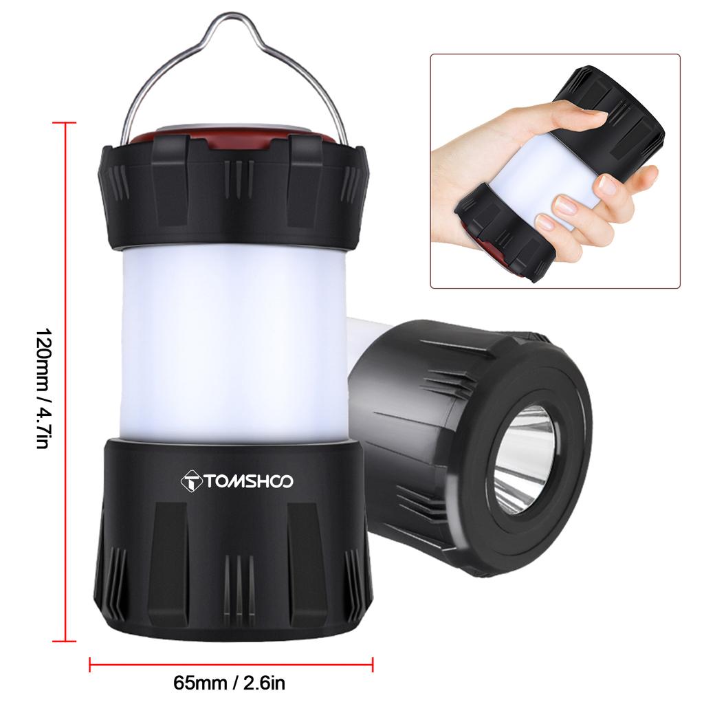TOMSHOO LED-Campinglaterne Typ C, wiederaufladbares Campinglicht, wasserbeständiges tragbares Zeltlicht