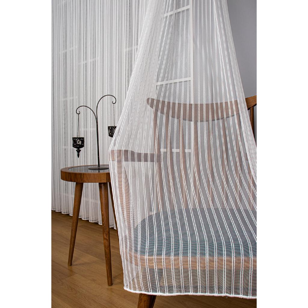 Double Pasta Silvery Blash Flat Tulle Curtain 1/3 Frequent Pile
