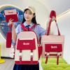 Girl School Backpack Five Piece Set Simple Letter Pattern For Teens And Students