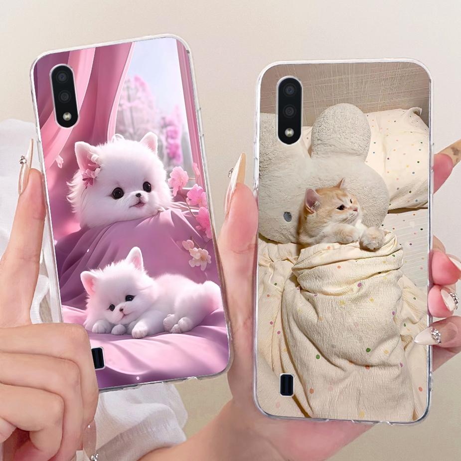 For Samsung Galaxy A01 Case SM-A015F New Luxury Painted Cover Soft Slim Phone Case For Samsung A01 M 01 Galaxy M01 Fundas Bumper