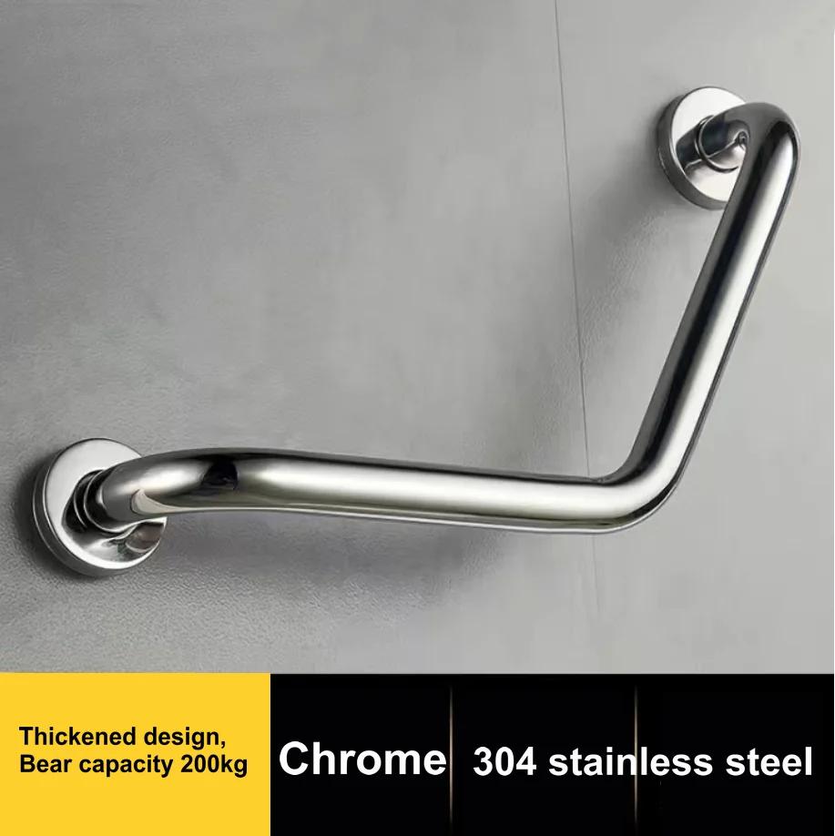 Bathroom bathtub black stainless steel armrest toilet handle Grab bar toilet elderly accessibility railing