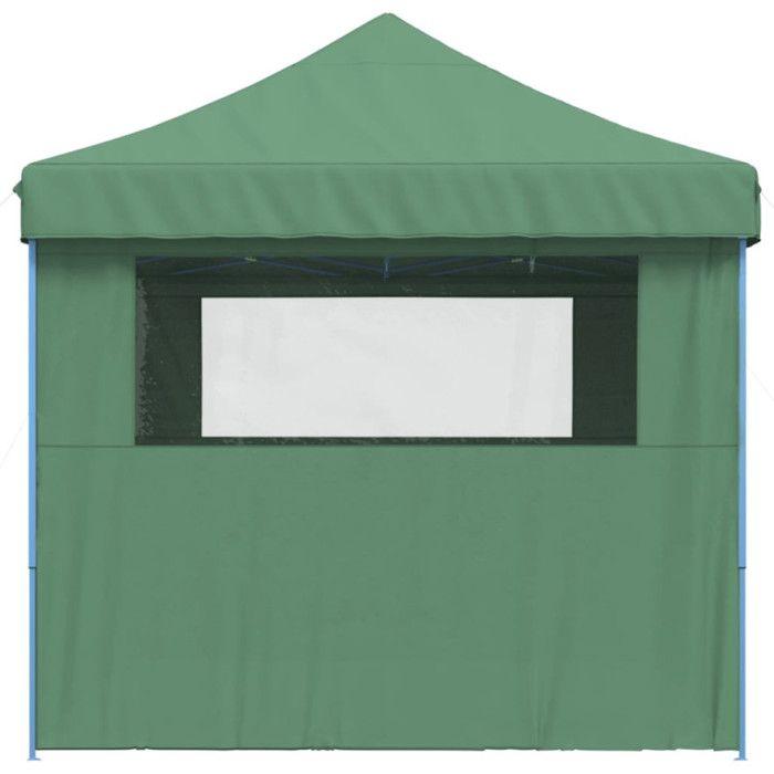 VidaXL Folding Pop-Up Party Tent 4 Sidewalls Green, Tent, Awning Tent, Gazebo Awning, Tent 4004976