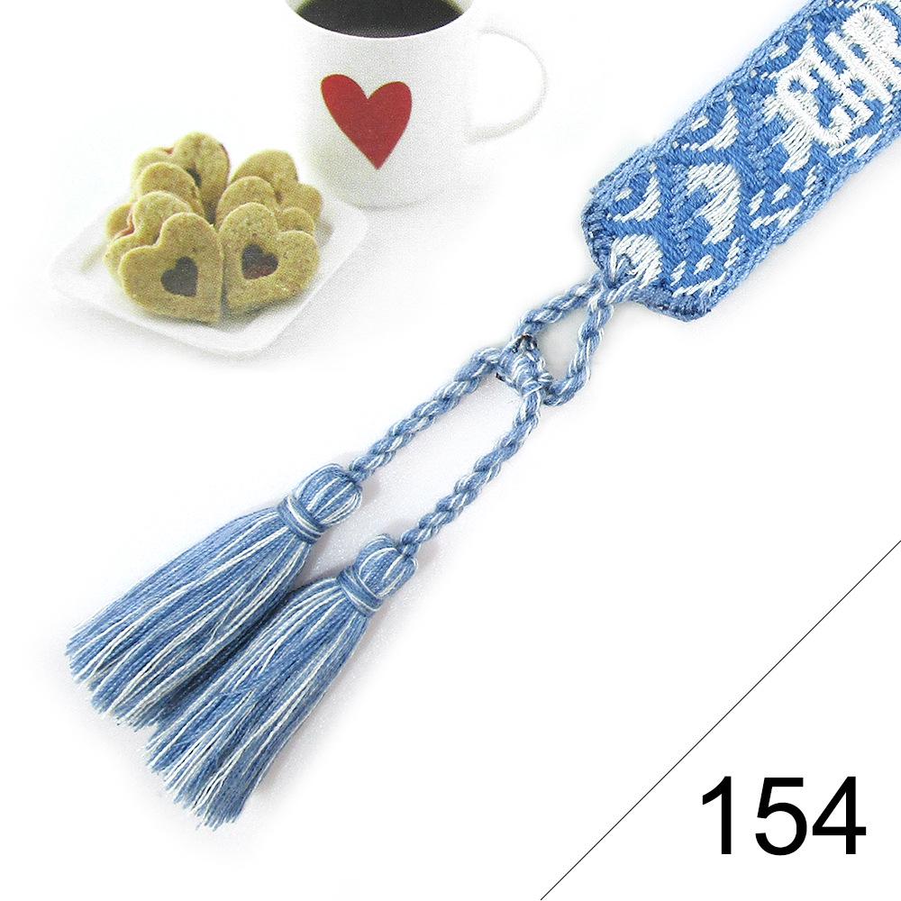 Custom Bohemian Embroidered Bracelet with Tassel and Woven Rope - Handmade Jewelry for Couples and Women