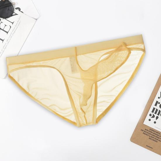 Hüfttiefer 3D Elefantennase Einfarbig Herren Slips Sexy Transparentes Netzgarn Unterhosen