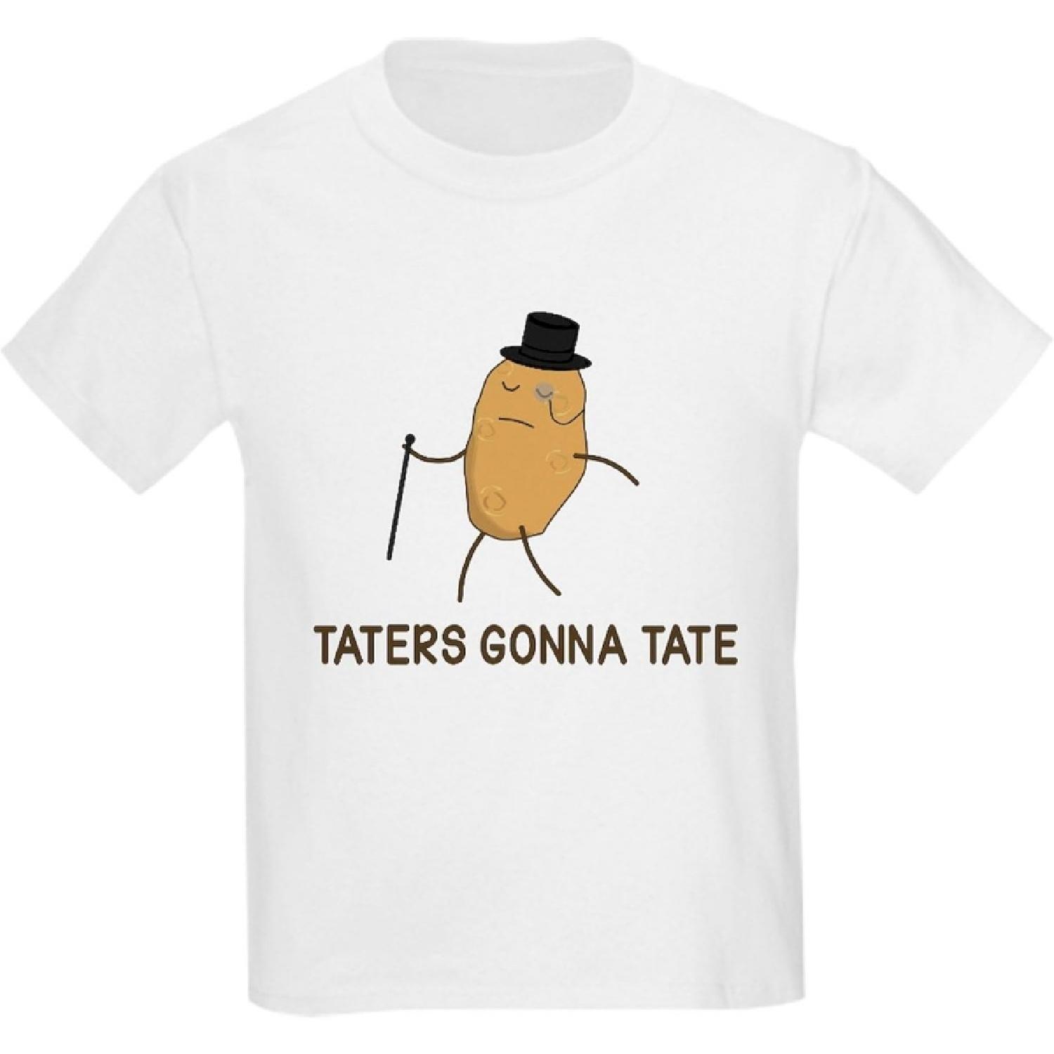 CafePress Haters Gonna Hate and Taters Gonna Tate T Shirt Youth Kids Cotton T-Shirt S