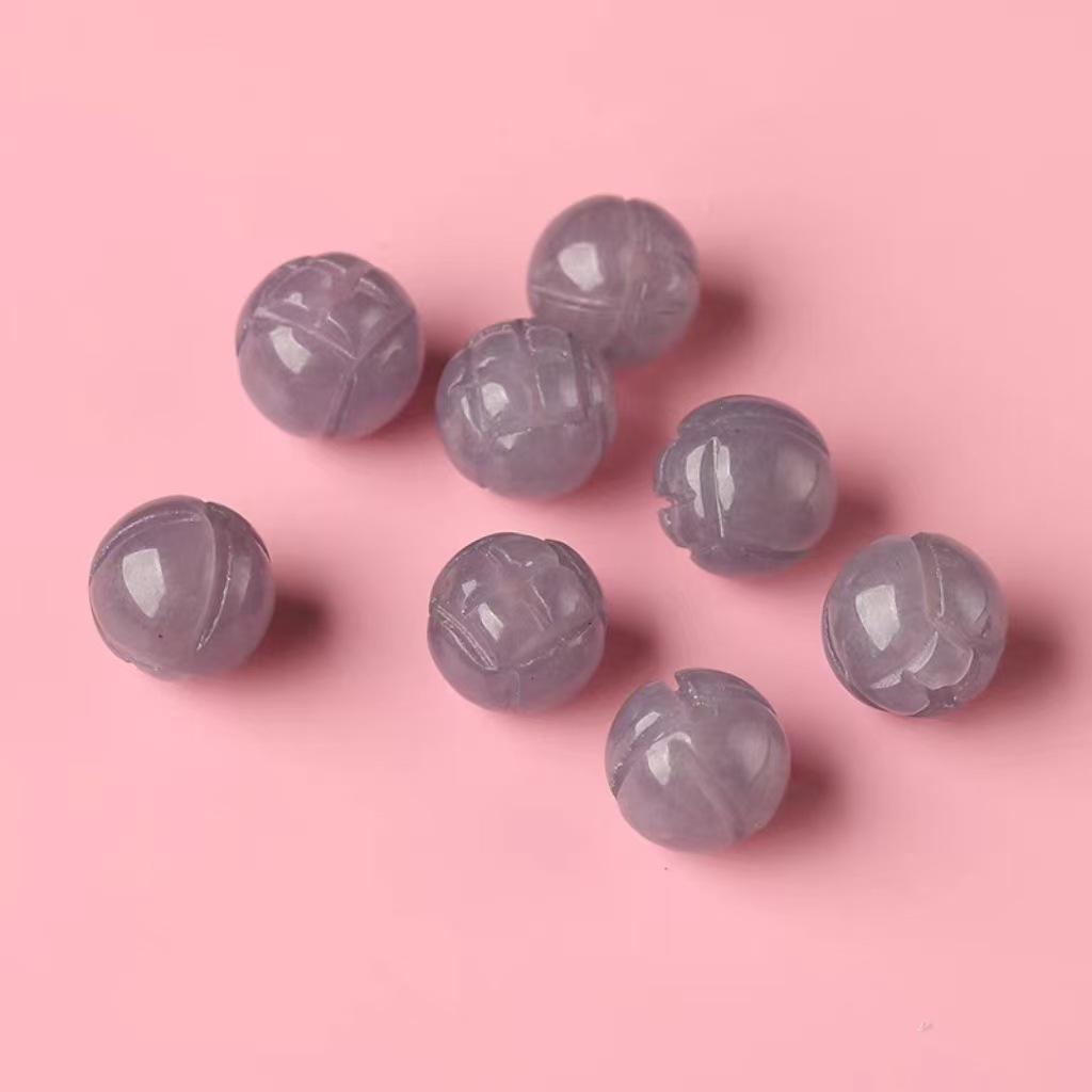 

Синий Нефритовый Халцедон Бусина Лотоса: Ручная поделка DIY Аксессуар для изготовления бижутерии для браслетов, ожерелий и подвесок Approx. 8mm