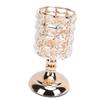 Tea Light Candlestick Holder Shimmering Rhinestone Gold Metal Candle Holder for Dining Table Centerpiece Wedding Candle