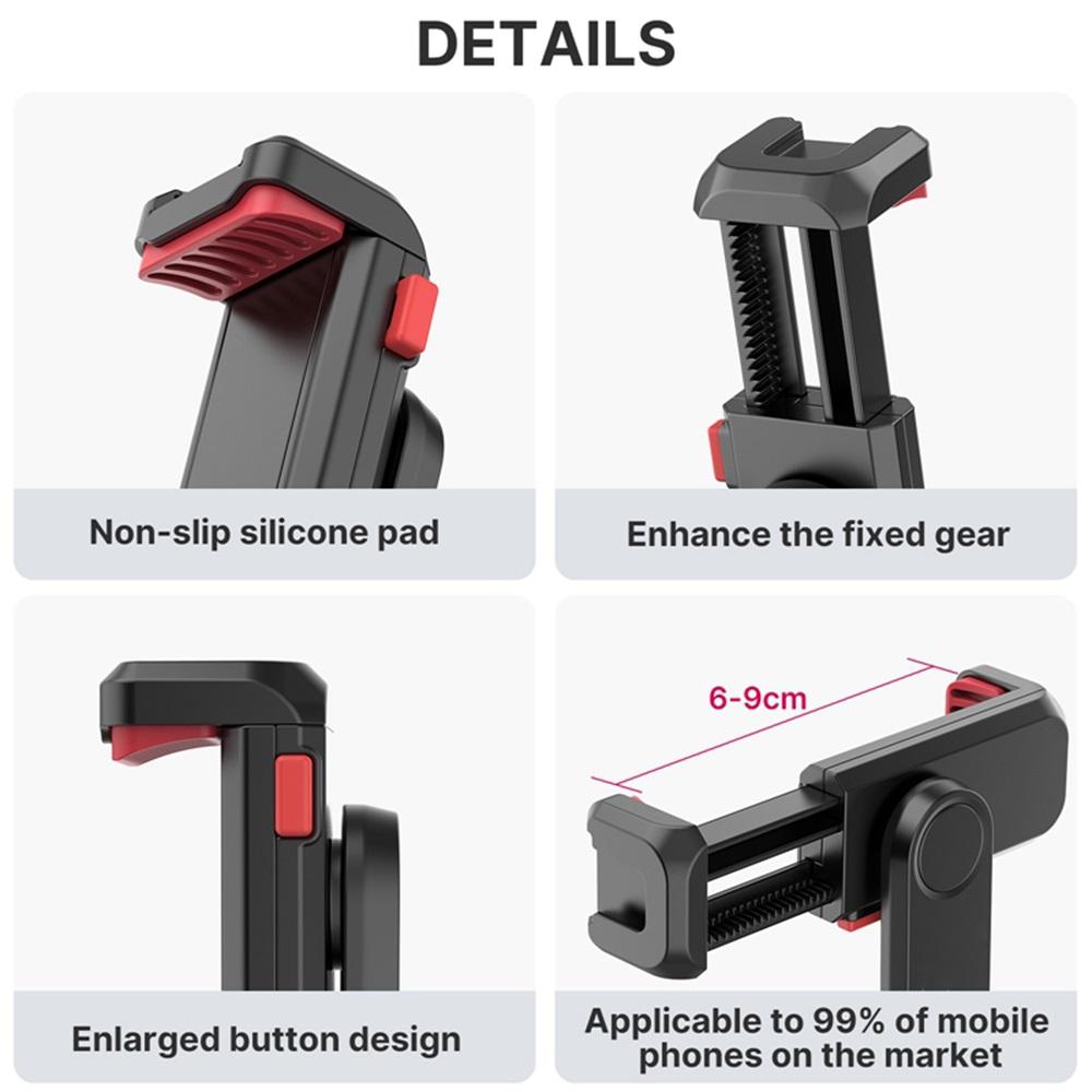 ST-06S Vertical Shooting Phone Mount Holder DSLR Camera Monitor Mount Tripod Mount Clamp for Smartphone Vlog Shooting