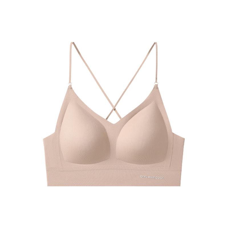 Seamless Halter Neck Thin Strap Bra for Small Bust – Sexy, Lightweight, No Steel Ring, Beautiful Back Design