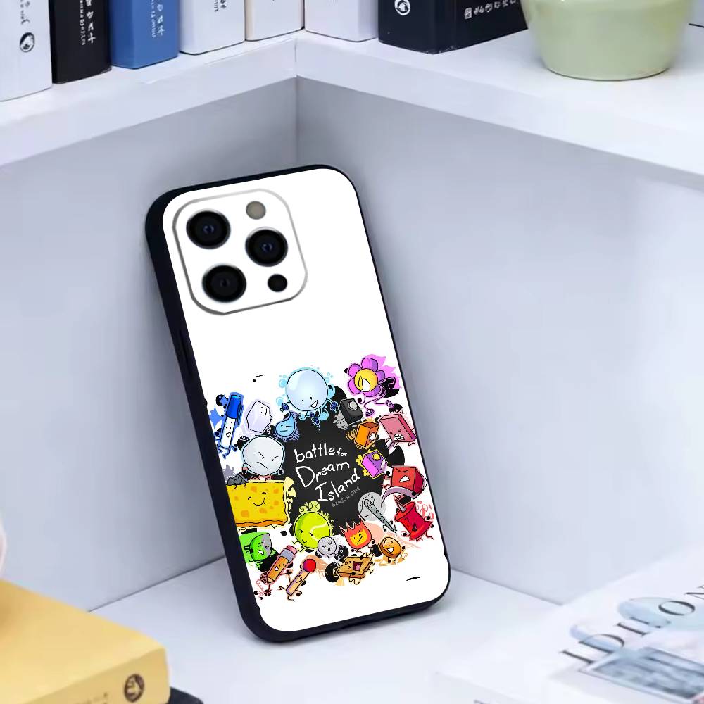 BFDI-Battle for Dream Island  Phone Case For iPhone 17, 16,15,14,13,12,11 Plus,Pro Max, Others Soft Black Cover