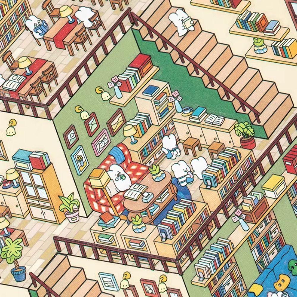 Forest Village 3D Landscape Sticker Paper Multi-functional Cabin Scene Game Stickers  Children/Kids