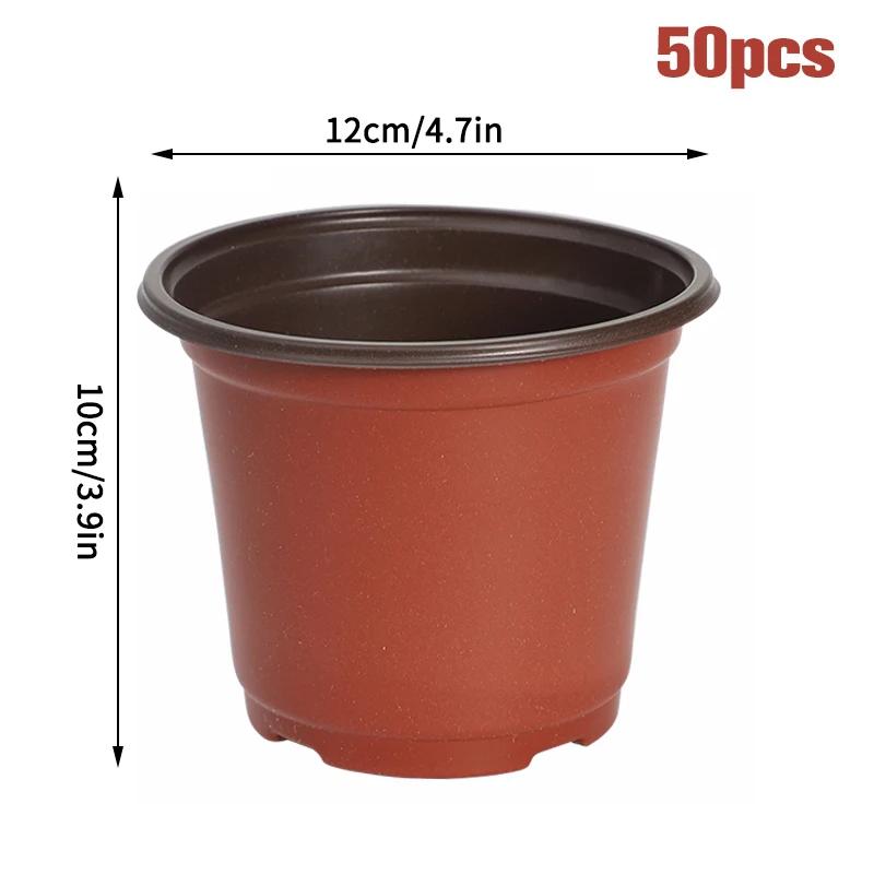 Plastic Flowerpot Planting Seeds Pot Cultivation For Succulent Small Plant Pot Thickened Nursery Pots Garden Accessories