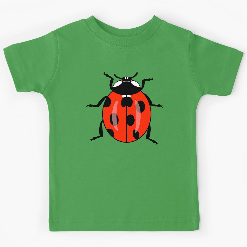 Cute Ladybug Ladybird Lover Illustration Kids T-Shirt 110