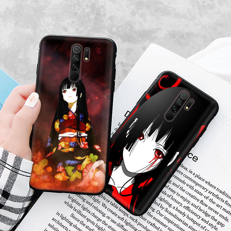 Black Case for Xiaomi Redmi 13C Note 9 iPhone XR 7 8 14 15 11 12 13 X XS Pro Max Samsung A25 S23 S24 FE Ultra Plus Hell Girl