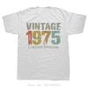 Funny Men Clothing Vintage 1975 Limited Edition Oversized T-shirt Summer Streetwear Cotton Tshirt Birthday Gifts Fitness T Shirt