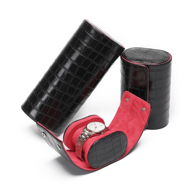 1/2/3 Slot Travel Watch Case Scartchproof Watch Box Organizer PU Leather for Wristwatch Jewelry Display Commercial Gift