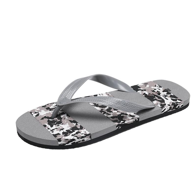 

Simple Personality Men S Flip-Flops Non-Slip And Wear-Resistant Outer Wear Seaside Beach Sandals Home Outdoor Pinch Slippers Men 39 серый