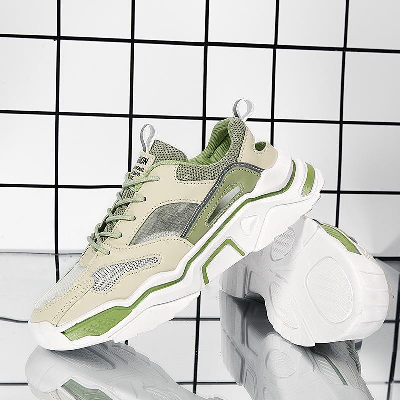 

Hong Kong style summer men s shoes low-top hollow breathable mesh thick-soled dad shoes student casual versatile sports shoes men 39