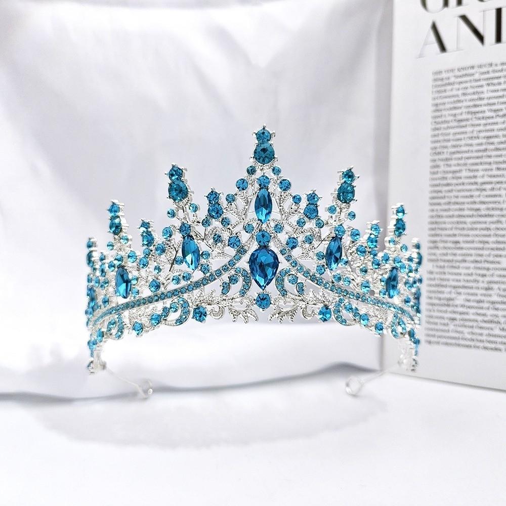 Hair Jewelry Baroque Crystal Crowns Shiny Ornament Princess Crown Rhinestone Diadem  Wedding