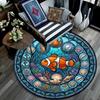 Ocean Glass Round Area Rug Under Office Chairs Bedroom Living Room Home Decor