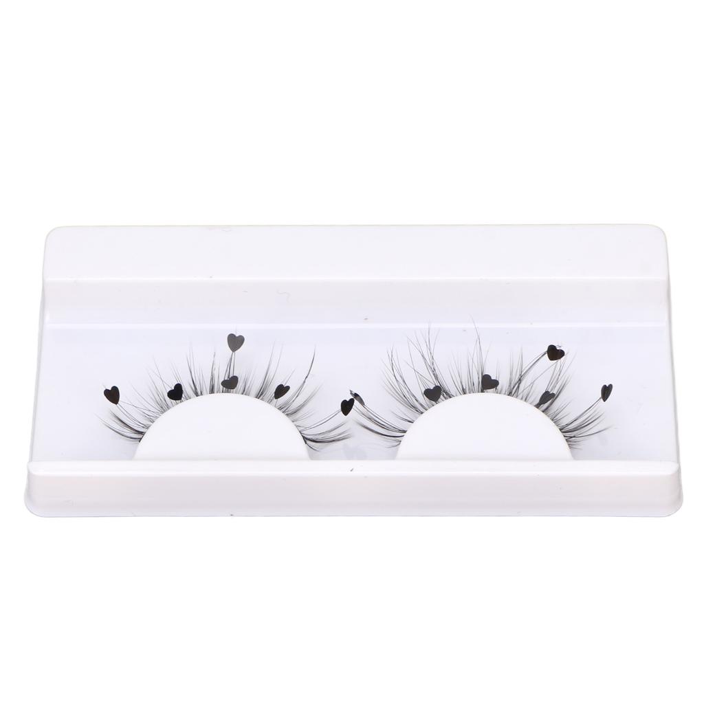 7D False Eyelashes Fluffy Wispy Love Shape Sequin Flutter Fake Eyelashes for Christmas A13