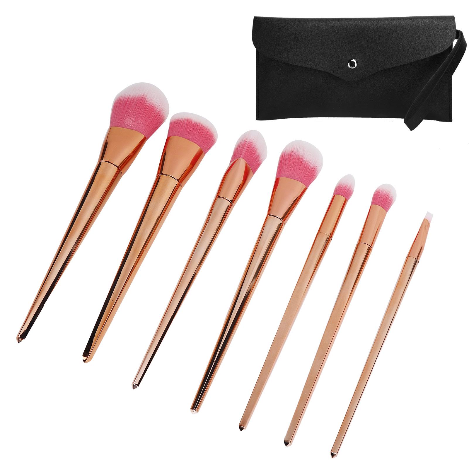 Professional Cosmetic Brush Set Soft Hair Blusher Loose Powder Brush Makeup Tool with Bag