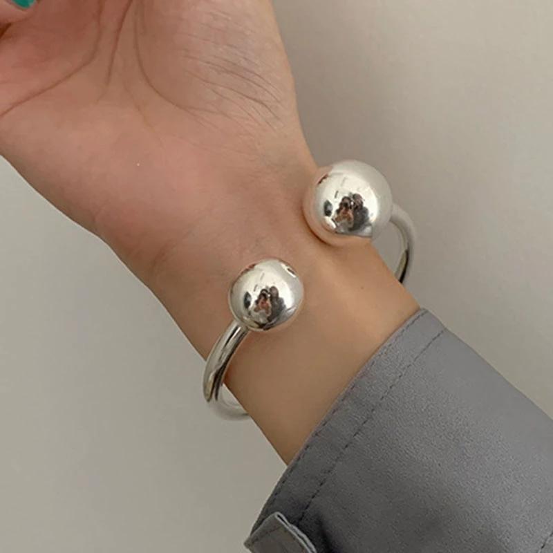 foxanry Bracelet timbre minimaliste, tendance, élégant, breloque, boule solide brillante, bijoux, cadeaux d'anniversaire, accessoires de fête