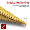 HSS Step Drill Bit Center Punch Drills Set 4-12 4-20 4-32mm Woodworking Metal Hole Cutter Cone Core Drilling Hole Tools Wood Box