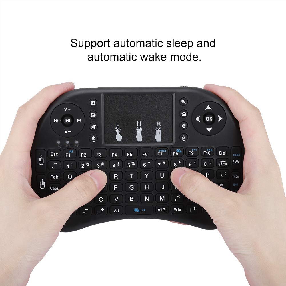 Mini I8 Wireless Keyboard with Touchpad for Smart TV PC, 2.4GHz, 92 Keys, Multimedia Control Keys, Auto SleepWake