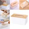 Japanische Einfache Holz Abdeckung Desktop Haushalt Tissue Box Papier Lagerung Box Haushalt Geschenk Werbung Papier