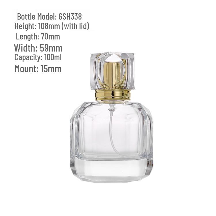 50ml Transparent Bayonet-Shaped Perfume Decanting and Spray Bottle (Empty)