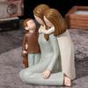 Mother Daughter Figurines Hand-Painted Mom Statue Family Figurines Meaningful Mom And Daughter Statue For Shelf Table Stand Or