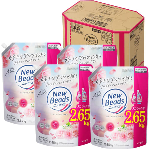 

[Case Sale] Newbees Liquid Laundry Detergent, Rose & Magnolia Scent, Relaxation Laundry, Large Capacity Refill, 2,650g x 4