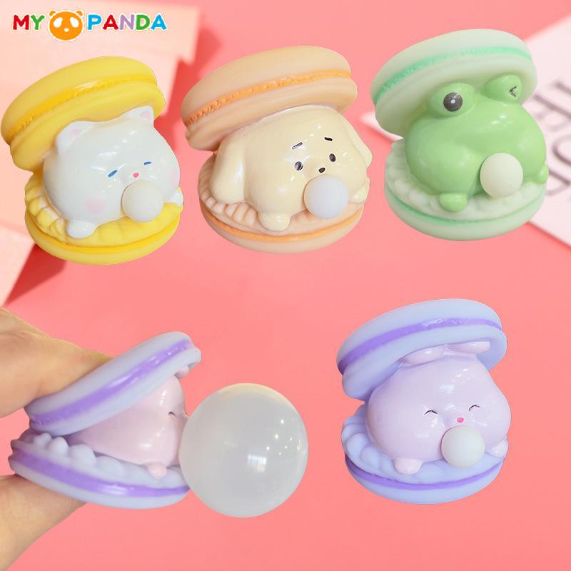 1/4Pcs Office Funny Vent Toy Creative Cute Animal Spit Bubble Burger Stress Relief Pinch Kid's Toys Desktop Decorative Ornament