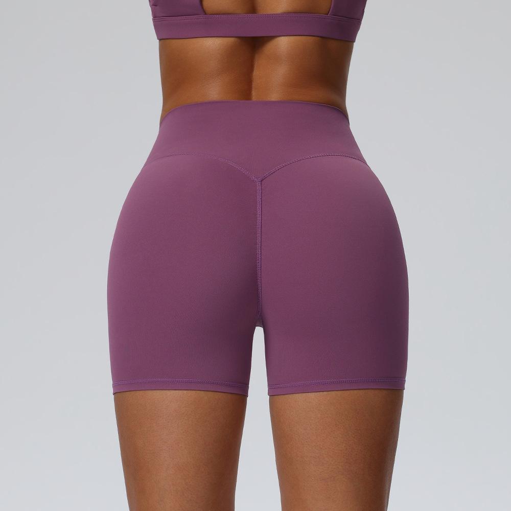 Damen High Waist Po-Hebende Yoga- und Laufshorts - Schnelltrocknend, Hohe Elastizität