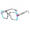 Color Matching Personalized Women's Fashion Glasses Transparent Lenses Retro Trend Suitable for Daily Travel Accessories