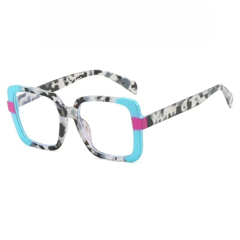 Color Matching Personalized Women's Fashion Glasses Transparent Lenses Retro Trend Suitable for Daily Travel Accessories