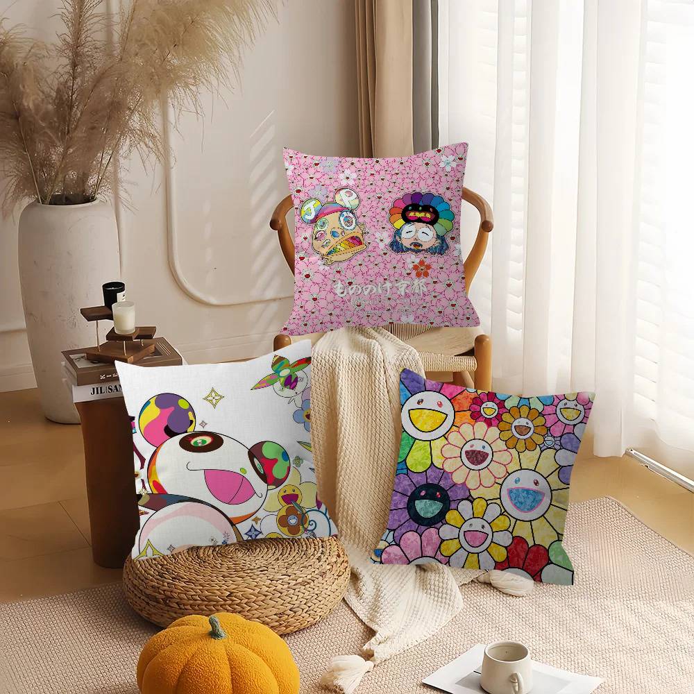 Art Murakami Takashi Storage Personalized Pillow Cover Kids Bedroom Wild Party Decor Pillowcase Kid Birthday Shower Gift
