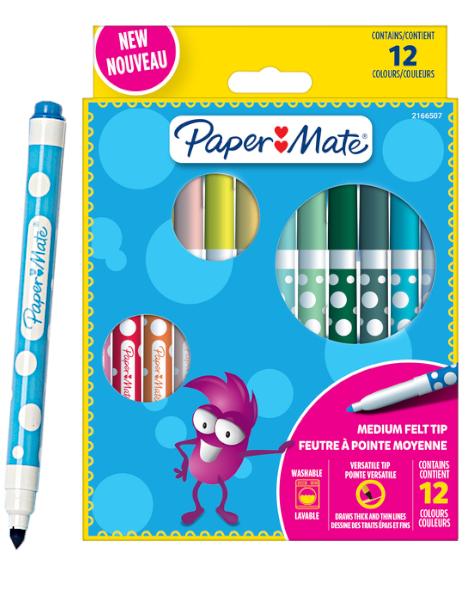 FLAMASTRY 12 KOLORÓW PAPER MATE 2166507