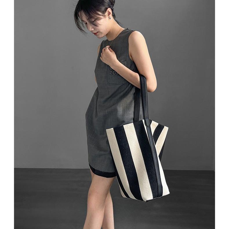 IELGY Женская холщовая сумка в полоску — фото 4