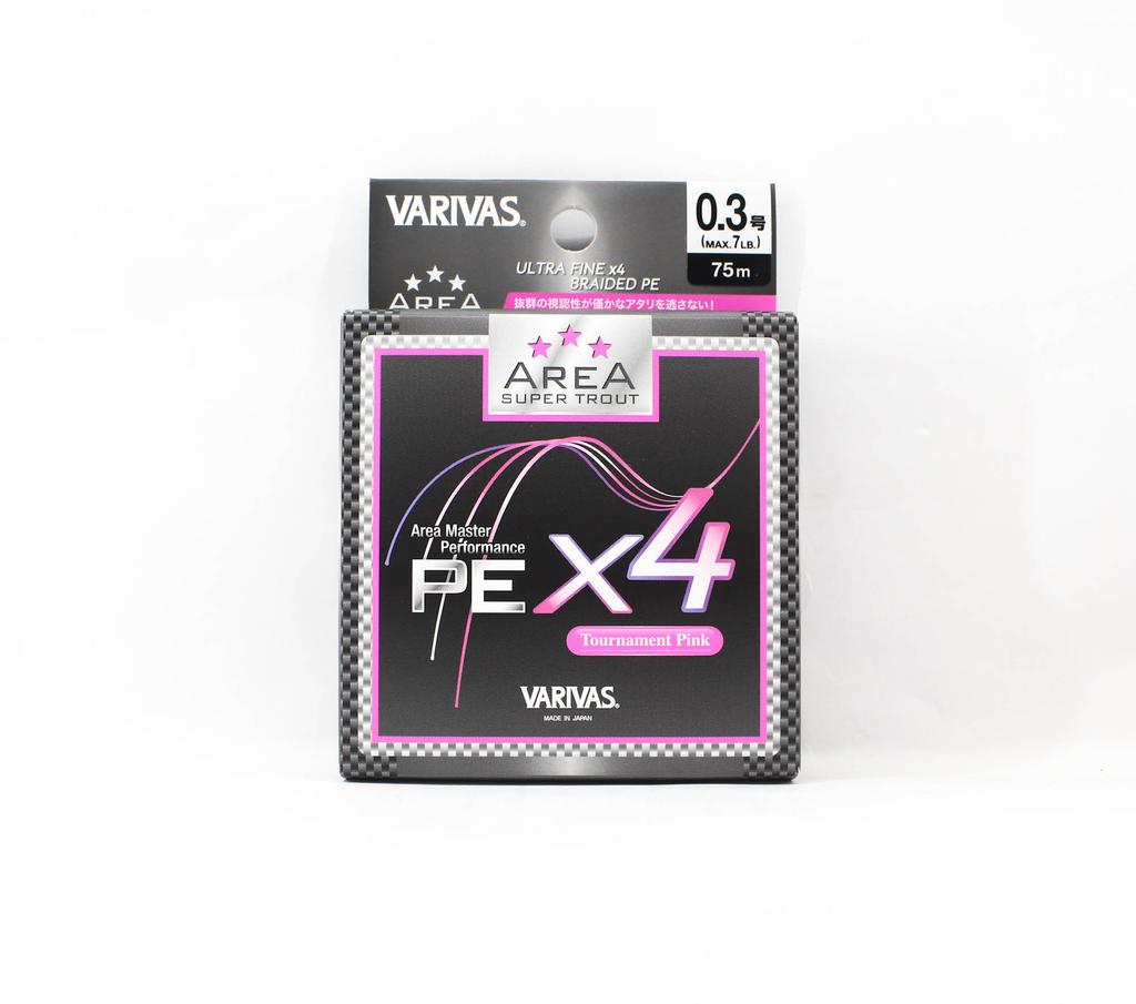 Bonne Pêche ! Fil PE Varivas Eging Premium X4 Milky - 150m En 0.6 (10lb) - Rose - Neuf