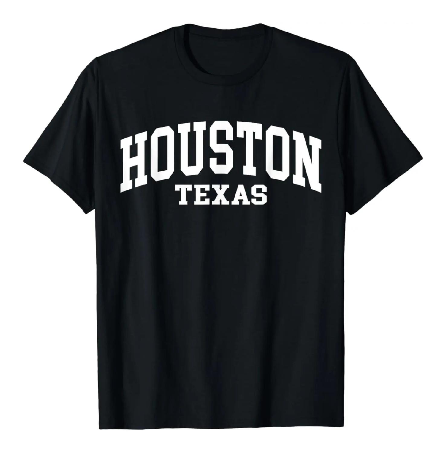Houston Texas Proud Texan American US College Font T-Shirt S чёрный
