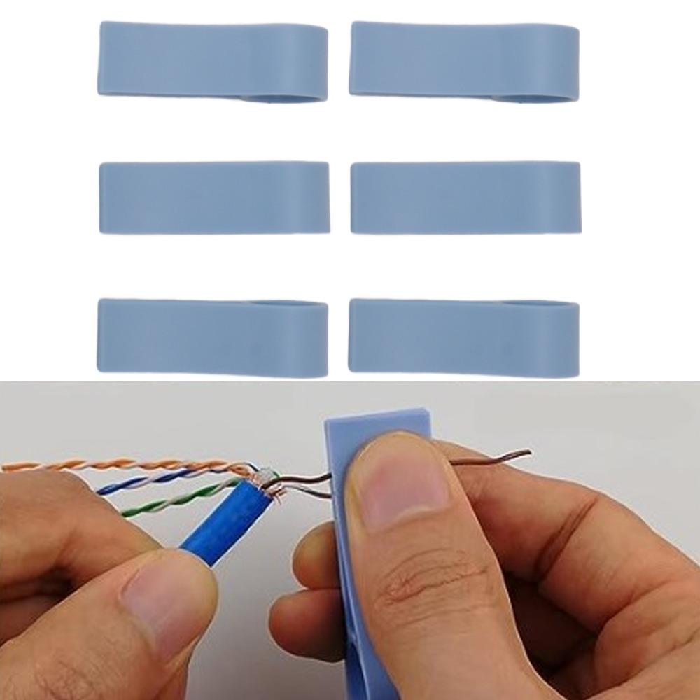 6pcs Blue Wires Pair Separator Tools Durable Wire Untwist Tool Network Cable