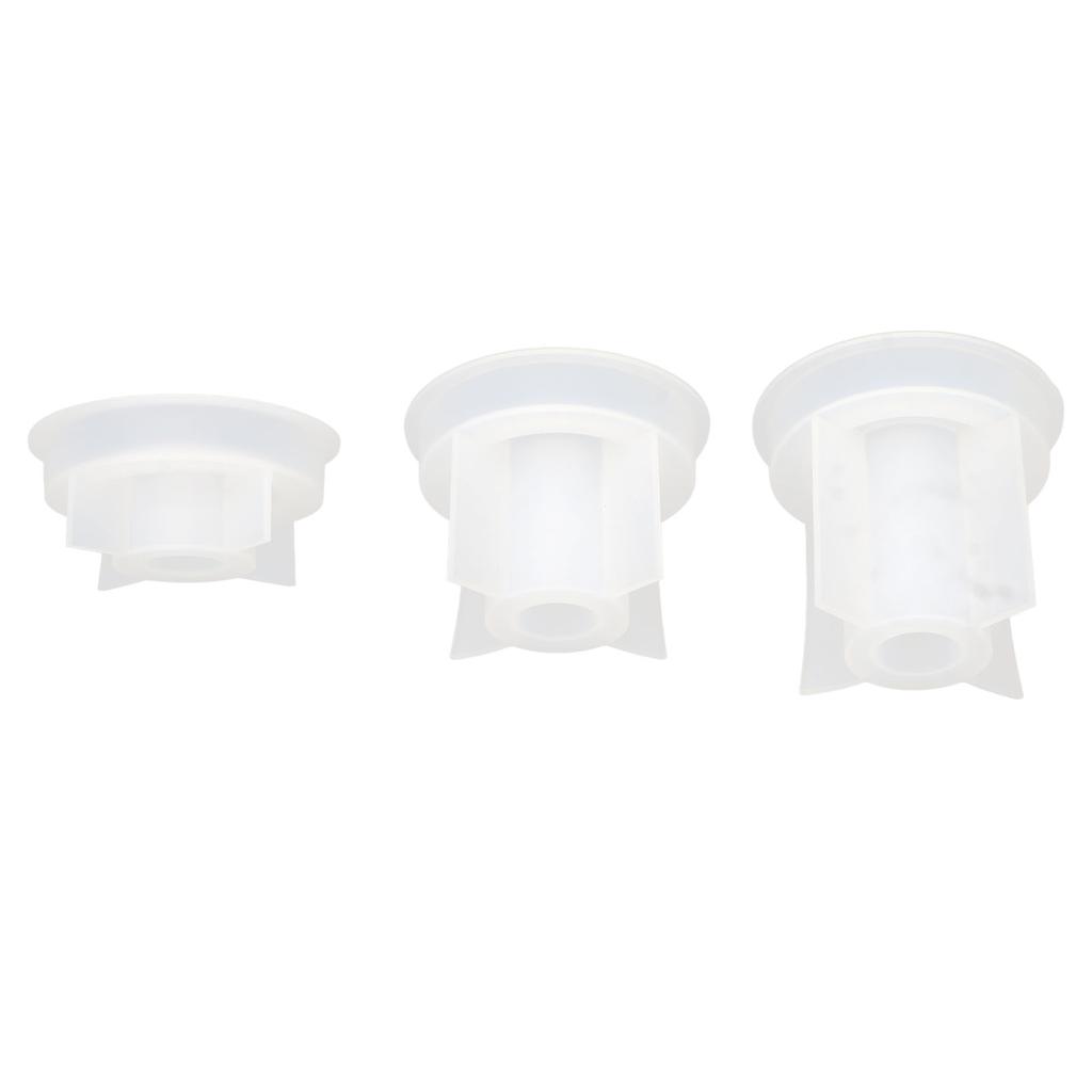 3pcs 3D Silicone Candle Holder Mold Round Stable Base Easy Demold DIY Candle Holder Making Mold