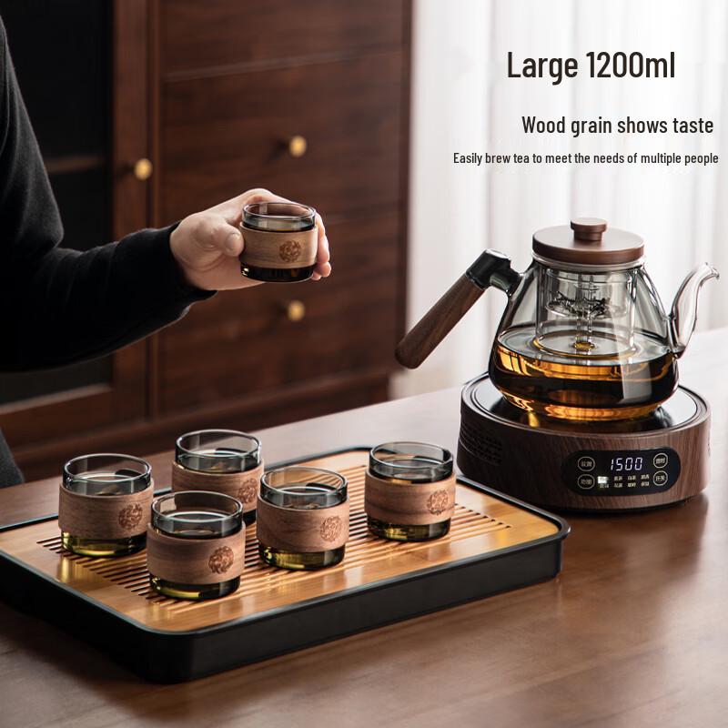 ZISIZ 2025 Glass Tea Boiling Stove Tea Set