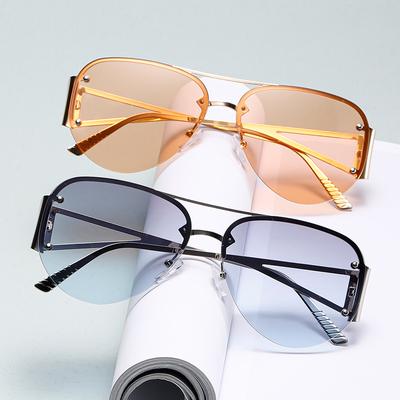 Vintage Half Frame Versatile Sunglasses Hot Fashion Aviator Sunglasses