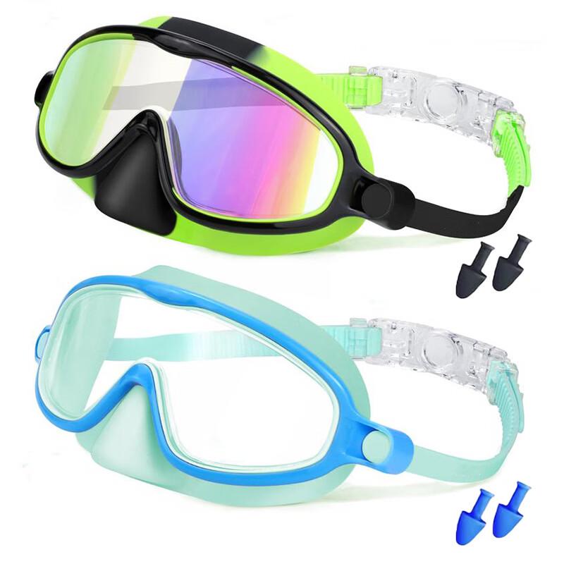 MDNG Kids Swim Goggles & Snorkel Mask with Nose Cover