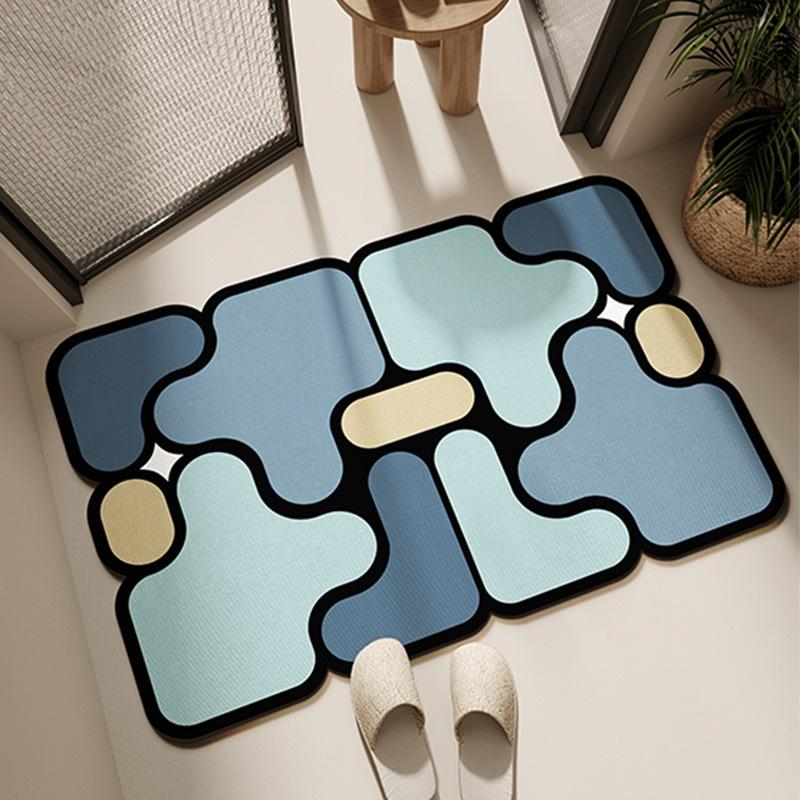 Bathroom Mat, Toilet, Diatomaceous Earth, Absorbent Mat, Toilet Door Mat, Household Entrance Carpet, Anti Fall, Anti Slip Mat